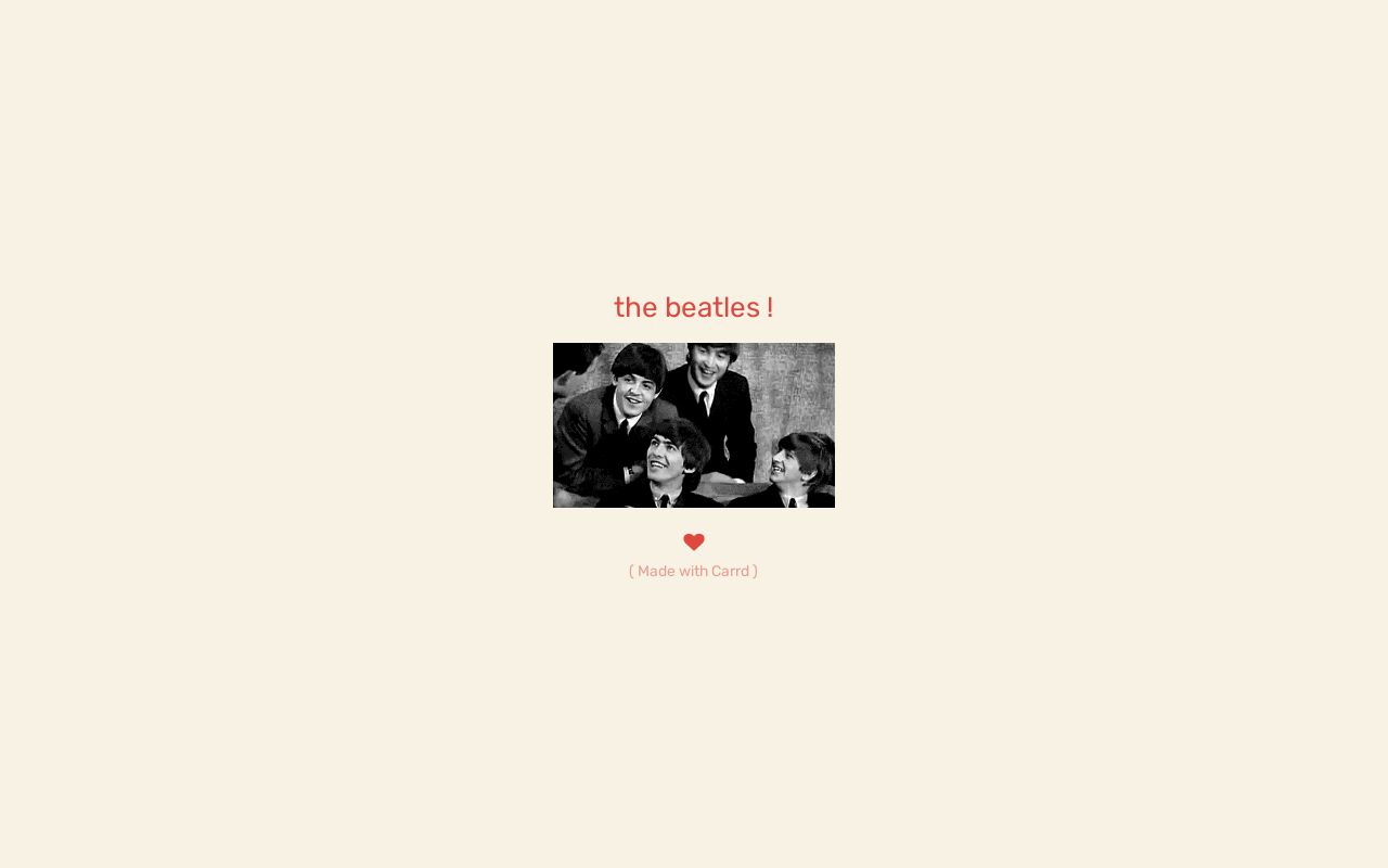 Carrd profile picture for @beatles